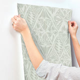 Urbane Sage Diamonds Wallpaper with Global Geometric Motif - A-Street Prints 4146-27209