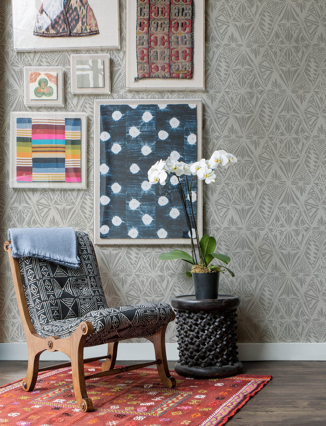 Urbane Grey Diamonds Wallpaper with Geometric Bohemian Motif - A-Street Prints 4146-27210