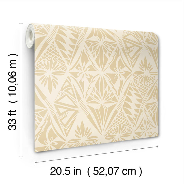 Urbane Yellow Diamonds Wallpaper with Bohemian Geometric Motif - A?Street Prints 4146-27211