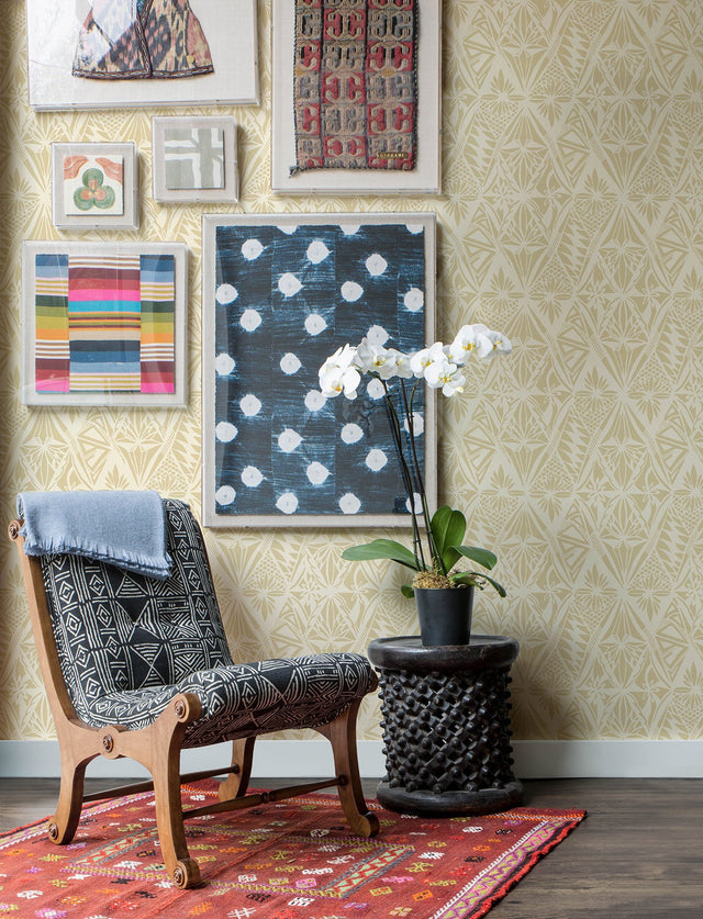 Urbane Yellow Diamonds Wallpaper with Bohemian Geometric Motif - A?Street Prints 4146-27211