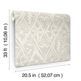 Urbane Light Grey Diamonds Wallpaper with Global Geometric Motif - Brewster 4146-27212
