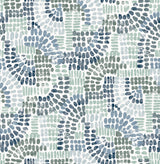 Wanderer Blueberry Mosaic Wallpaper with Bohemian Geometric Pattern - A-Street Prints 4146-27215