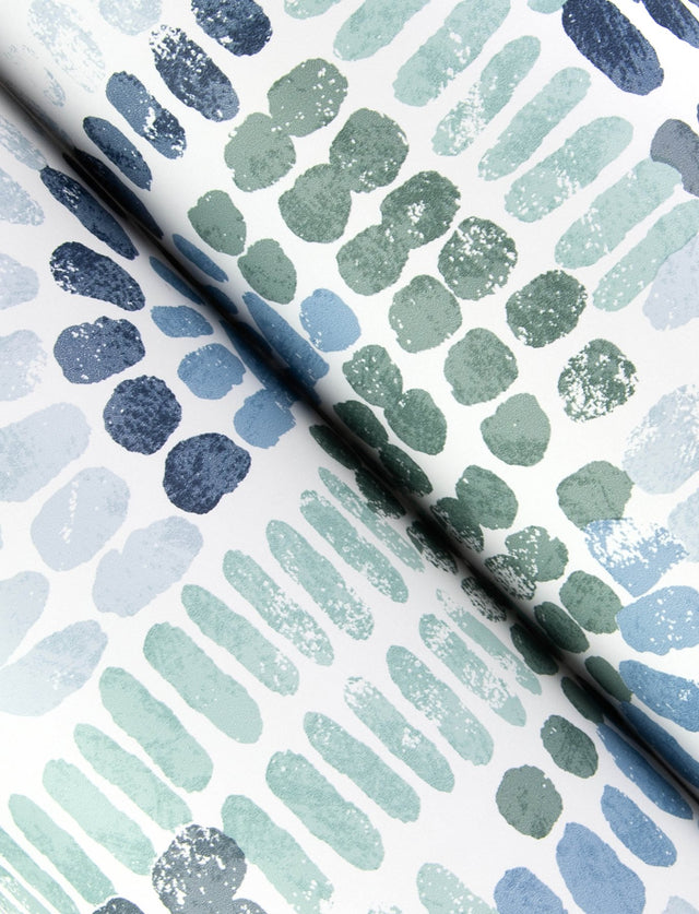 Wanderer Blueberry Mosaic Wallpaper with Bohemian Geometric Pattern - A-Street Prints 4146-27215