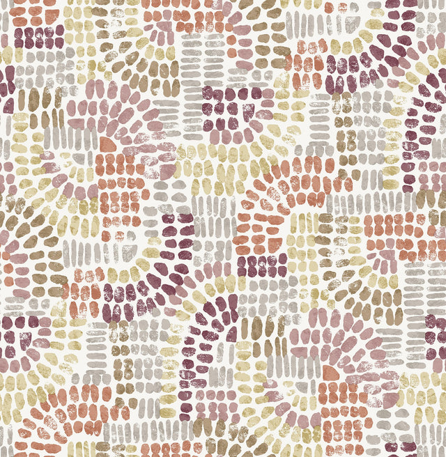 Wanderer Multicolor Mosaic Wallpaper with Bohemian Geometric Pattern - A-Street Prints 4146-27216