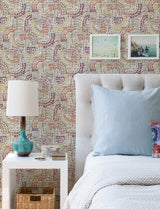 Wanderer Multicolor Mosaic Wallpaper with Bohemian Geometric Pattern - A-Street Prints 4146-27216