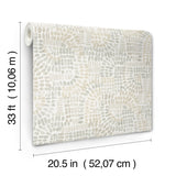 Wanderer Dove Mosaic Wallpaper with Geometric Bohemian Pattern - Brewster 4146-27218