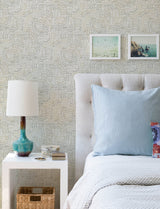 Wanderer Dove Mosaic Wallpaper with Geometric Bohemian Pattern - Brewster 4146-27218