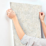 Wanderer Dove Mosaic Wallpaper with Geometric Bohemian Pattern - Brewster 4146-27218