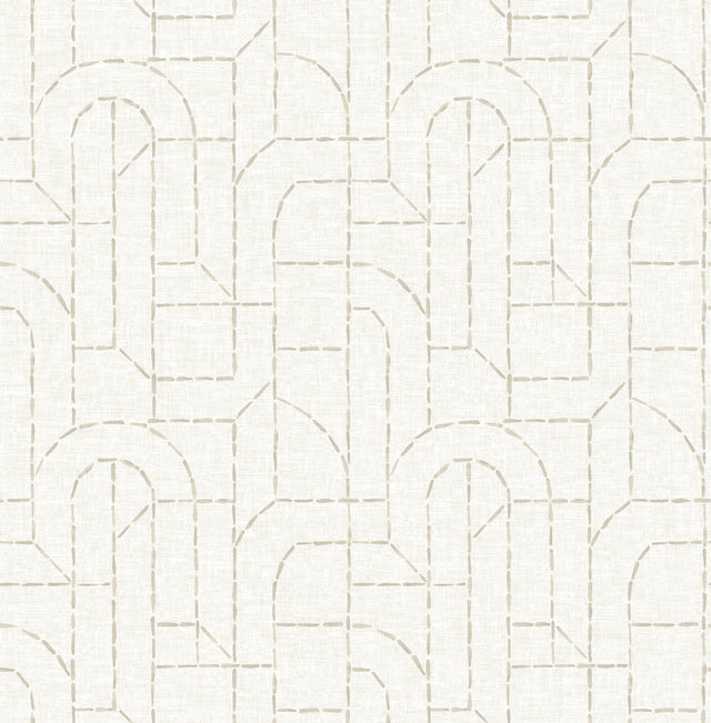Integrity Dove Arched Outlines Wallpaper with Raised Ink Modern Geometric Pattern - A-Street Prints 4146-27221