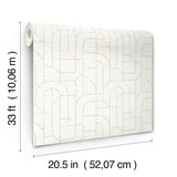 Integrity Dove Arched Outlines Wallpaper with Raised Ink Modern Geometric Pattern - A-Street Prints 4146-27221