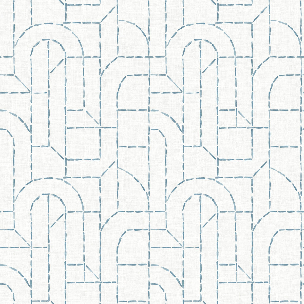 Integrity Blue Arched Outlines Wallpaper with Modern Geometric Pattern ...