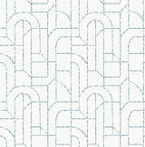 Integrity Blue Arched Outlines Wallpaper with Modern Geometric Pattern - A-Street Prints 4146-27222