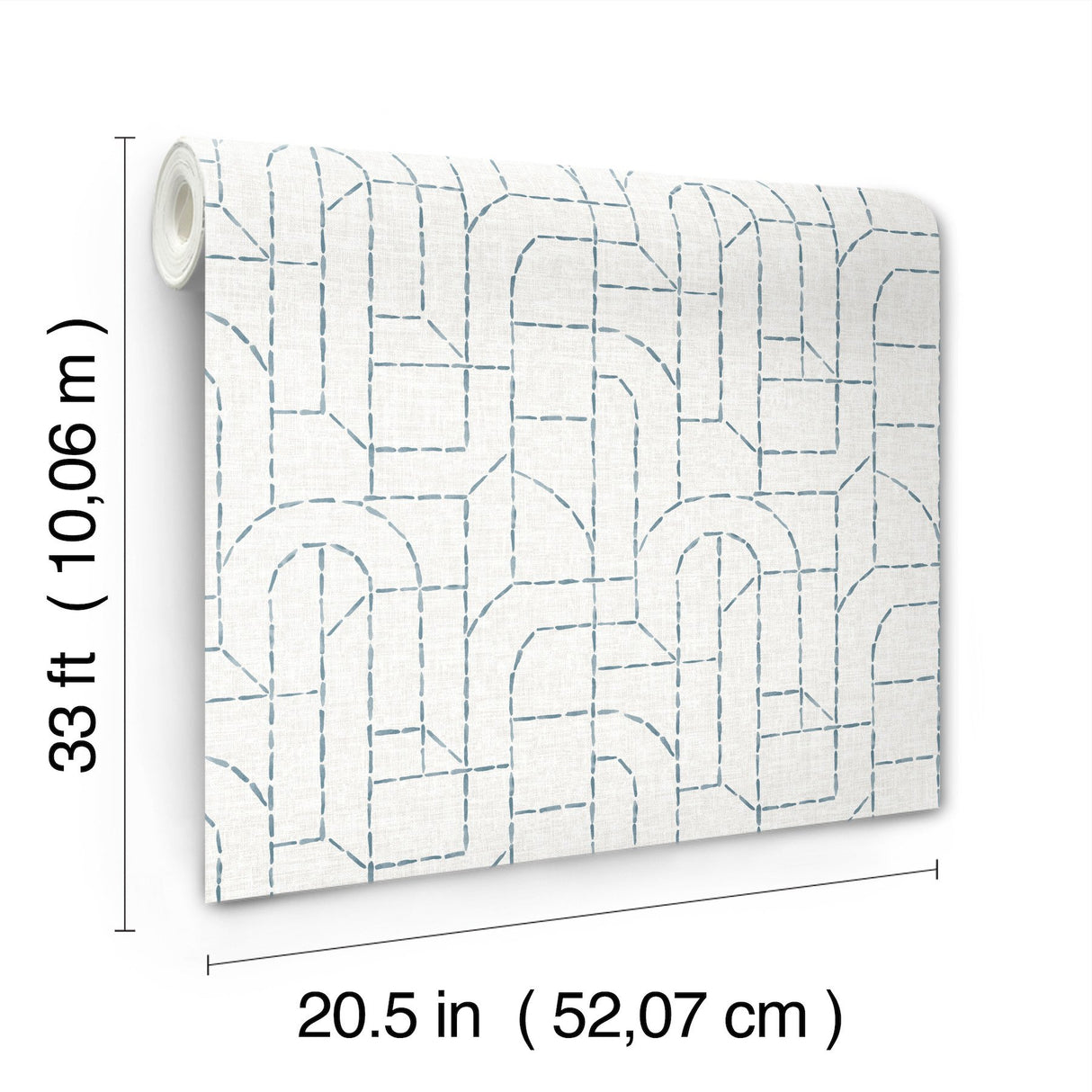 Integrity Blue Arched Outlines Wallpaper with Modern Geometric Pattern - A-Street Prints 4146-27222