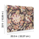 Valdivian Honey Floral Wallpaper with Bohemian Botanical Flowers - A-Street Prints 4146-27225