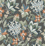 Valdivian Moss Floral Wallpaper with Botanical Hydrangea Motif - A-Street Prints 4146-27226