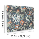 Valdivian Moss Floral Wallpaper with Botanical Hydrangea Motif - A-Street Prints 4146-27226