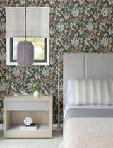 Valdivian Moss Floral Wallpaper with Botanical Hydrangea Motif - A-Street Prints 4146-27226