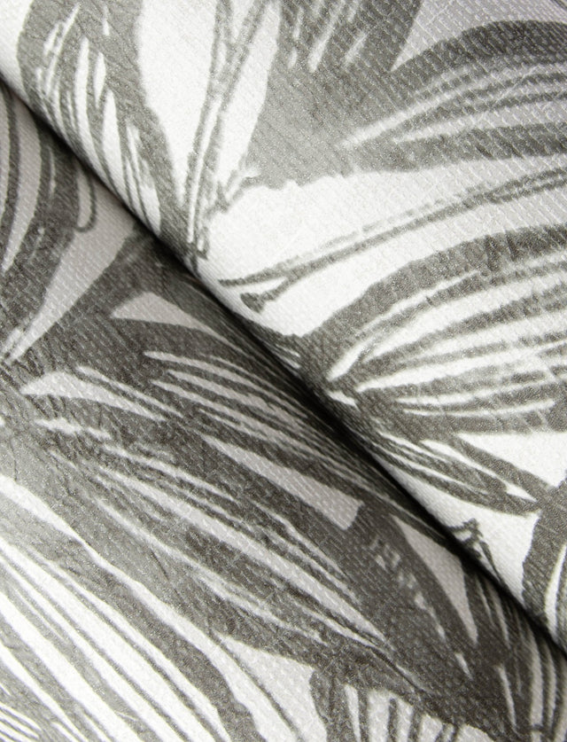 Rhythmic Charcoal Leaf Wallpaper with Botanical Leaf Motif, Farmhouse Style - A-Street Prints 4146-27229
