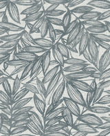 Rhythmic Denim Leaf Wallpaper with Botanical Leaves Motif, Farmhouse Style - A-Street Prints 4146-27230