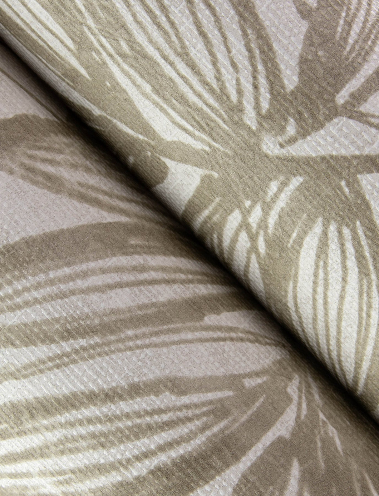 Rhythmic Taupe Leaf Wallpaper with Raised Ink Textured Botanical Leaves - A-Street Prints 4146-27233