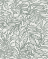Rhythmic Grey Leaf Wallpaper with Botanical Leaves Motif, Farmhouse Style - A-Street Prints 4146-27234