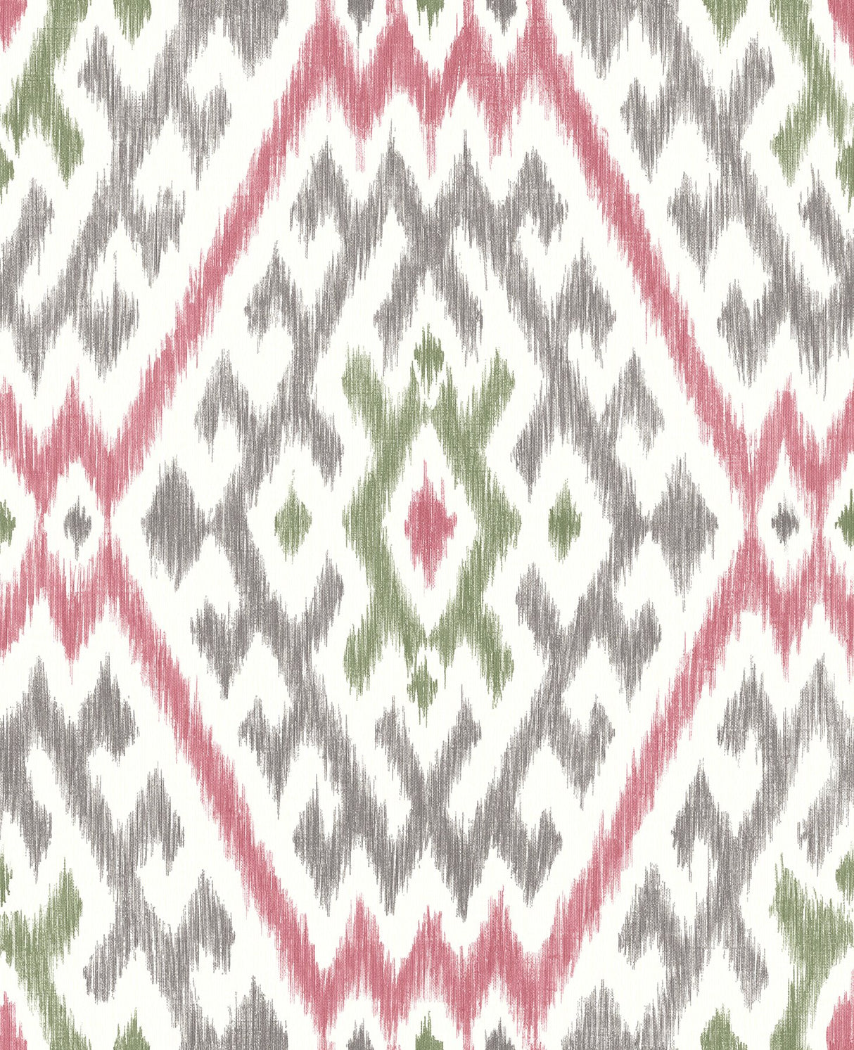 Solola Fuchsia Ikat Wallpaper with Bohemian Global Ikat Pattern - A-Street Prints 4146-27237