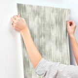 Marvel Green Ripple Wallpaper with Fabric Textures Graphic Pattern, Modern Style - 4146-27241
