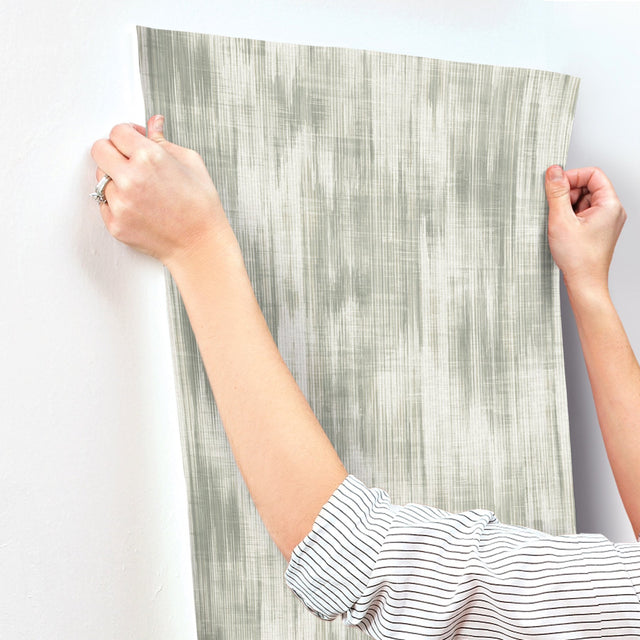 Marvel Green Ripple Wallpaper with Fabric Textures Graphic Pattern, Modern Style - 4146-27241