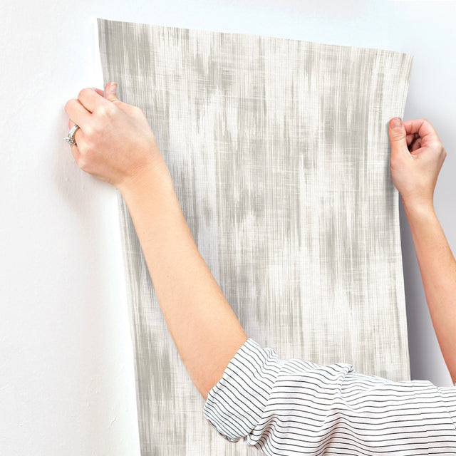 Marvel Grey Ripple Wallpaper with Modern Graphic Fabric Texture - A-Street Prints 4146-27243