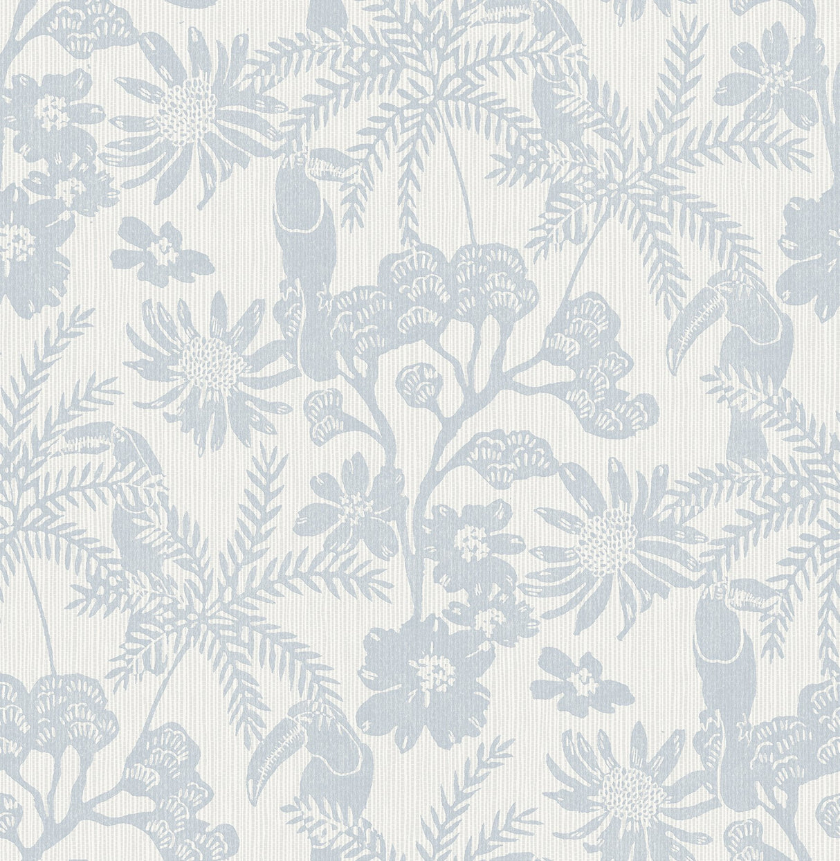 Jacaranda Light Blue Tropical Trail Wallpaper with Textured Bohemian Animals Motif - A-Street Prints 4146-27245