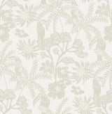 Jacaranda Taupe Tropical Trail Textured Wallpaper with Bohemian Animal Motif - A-Street Prints 4146-27246