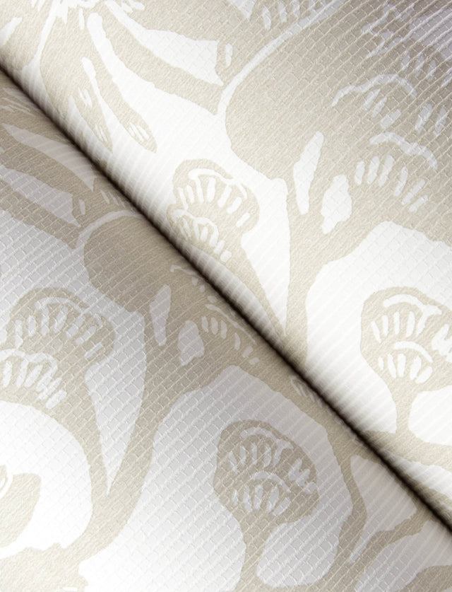 Jacaranda Taupe Tropical Trail Textured Wallpaper with Bohemian Animal Motif - A-Street Prints 4146-27246