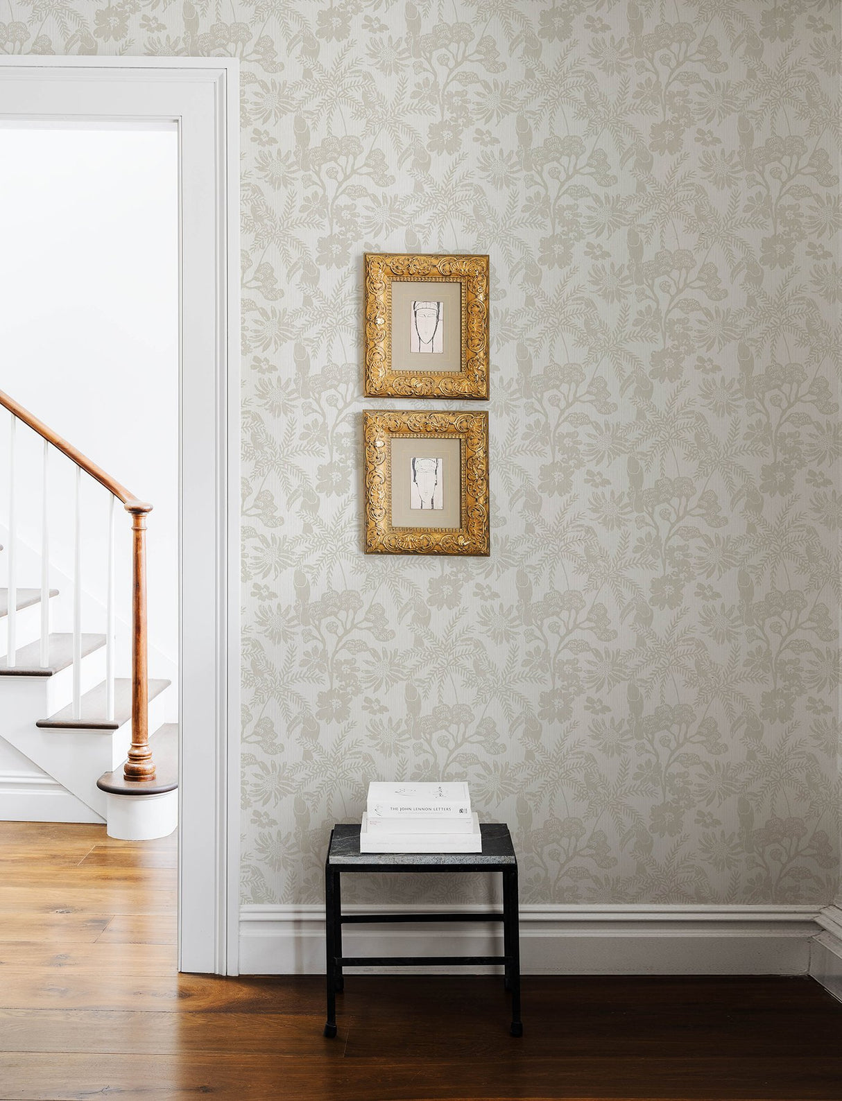 Jacaranda Taupe Tropical Trail Textured Wallpaper with Bohemian Animal Motif - A-Street Prints 4146-27246
