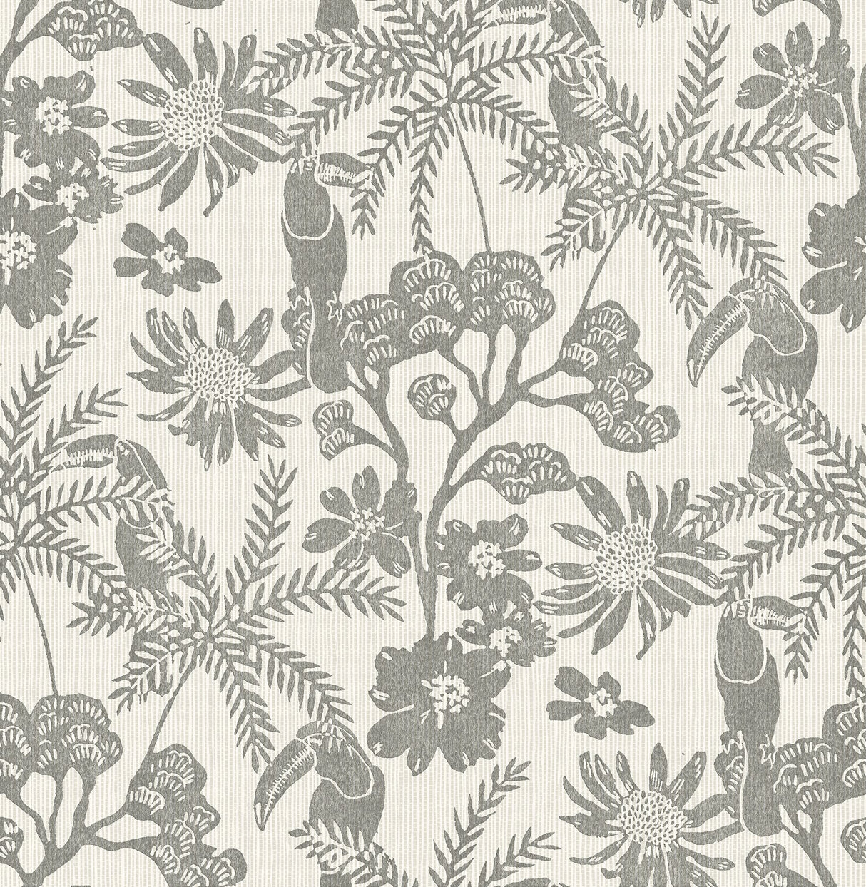 Jacaranda Stone Tropical Trail Wallpaper with Bohemian Animals Pattern - Brewster 4146-27247