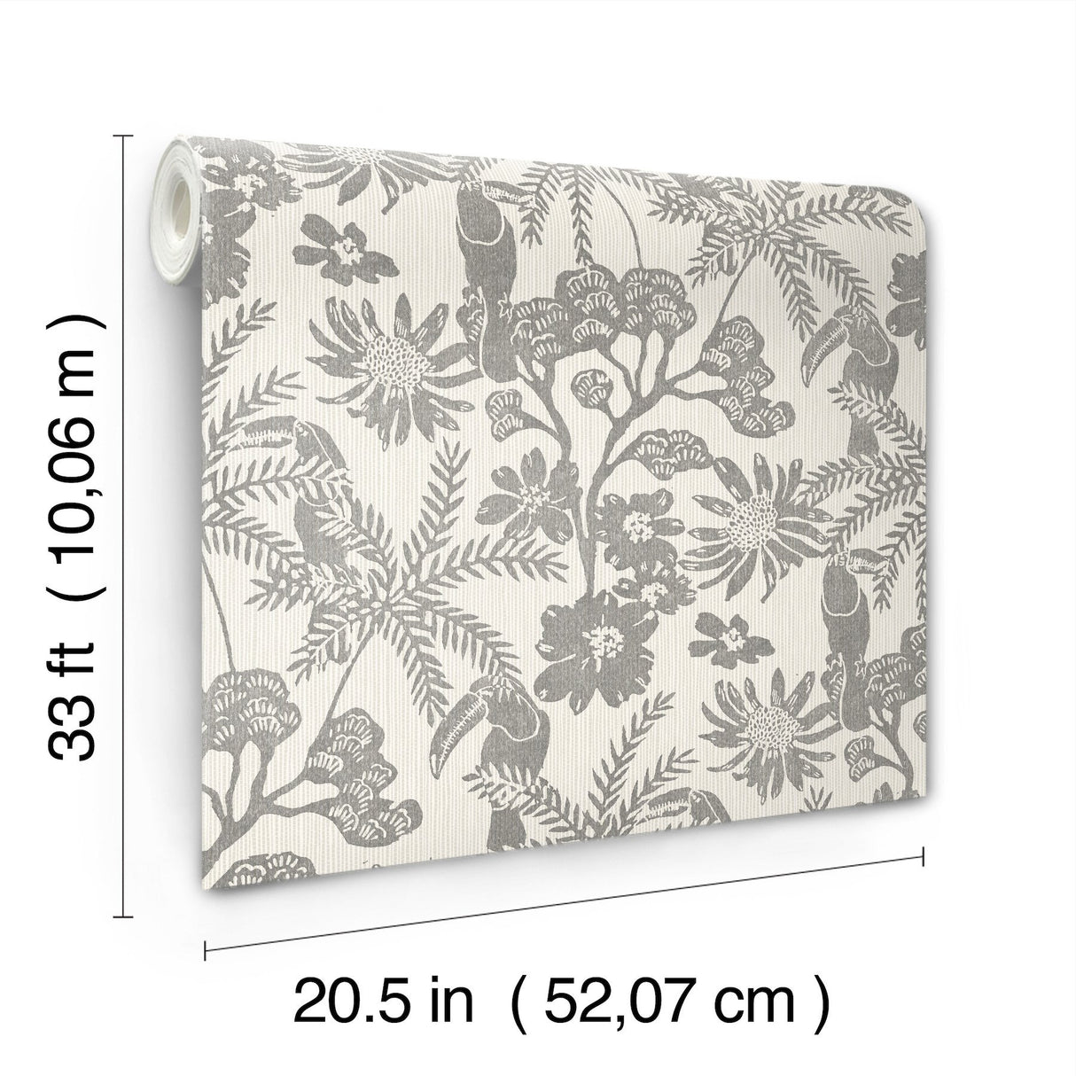 Jacaranda Stone Tropical Trail Wallpaper with Bohemian Animals Pattern - Brewster 4146-27247