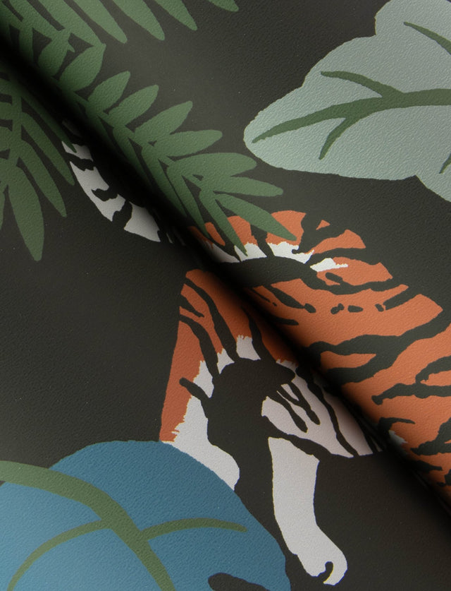 Caspian Grey Jungle Prowl Wallpaper with Bohemian Animals Pattern - A-Street Prints 4146-27250