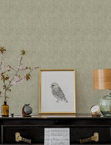Gallivant Sage Woven Geometric Wallpaper with Textured Raised Ink Bohemian Global Pattern - Brewster 4146-27253