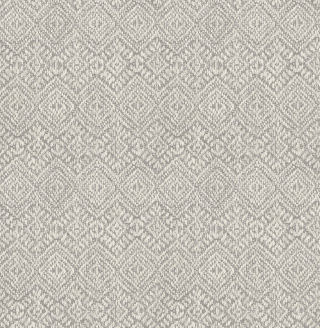 Gallivant Grey Woven Geometric Wallpaper with Raised Textured Bohemian Global Pattern - A-Street Prints 4146-27254
