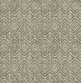 Gallivant Black Woven Geometric Wallpaper with Bohemian Global Motif - Brewster 4146-27255