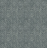 Gallivant Indigo Woven Geometric Wallpaper with Textured Bohemian Geometric Pattern - A-Street Prints 4146-27257