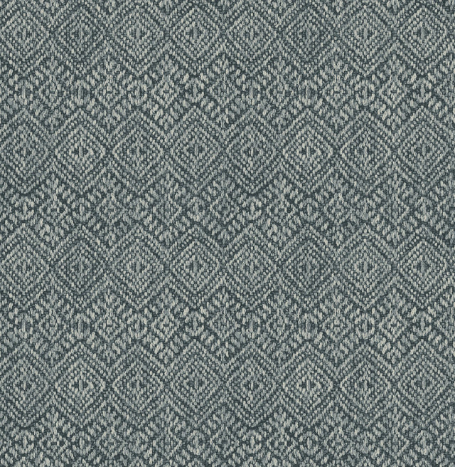 Gallivant Indigo Woven Geometric Wallpaper with Textured Bohemian Geometric Pattern - A-Street Prints 4146-27257