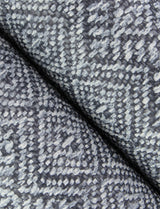 Gallivant Indigo Woven Geometric Wallpaper with Textured Bohemian Geometric Pattern - A-Street Prints 4146-27257