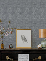 Gallivant Indigo Woven Geometric Wallpaper with Textured Bohemian Geometric Pattern - A-Street Prints 4146-27257