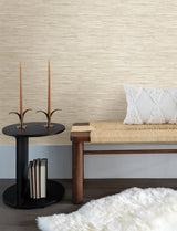 Exhale Dove Woven Faux Grasscloth Wallpaper in Dove with Faux Grasscloth Pattern - A-Street Prints 4146-27258