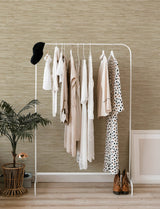 Exhale Light Brown Woven Faux Grasscloth Wallpaper with Traditional Faux Grasscloth Pattern - A-Street Prints 4146-27259