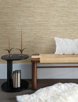 Exhale Light Brown Woven Faux Grasscloth Wallpaper with Traditional Faux Grasscloth Pattern - A-Street Prints 4146-27259