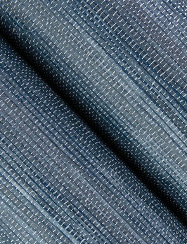 Exhale Indigo Woven Faux Grasscloth Wallpaper with Traditional Faux Grasscloth Pattern - Brewster 4146-27260