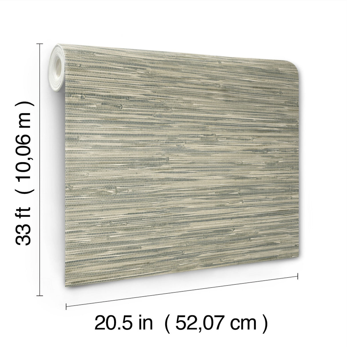 Exhale Moss Woven Faux Grasscloth Wallpaper with Faux Grasscloth Graphics - A-Street Prints 4146-27261