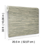 Exhale Moss Woven Faux Grasscloth Wallpaper with Faux Grasscloth Graphics - A-Street Prints 4146-27261