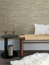 Exhale Olive Woven Faux Grasscloth Wallpaper with Textured Faux Grasscloth Pattern - A-Street Prints 4146-27262